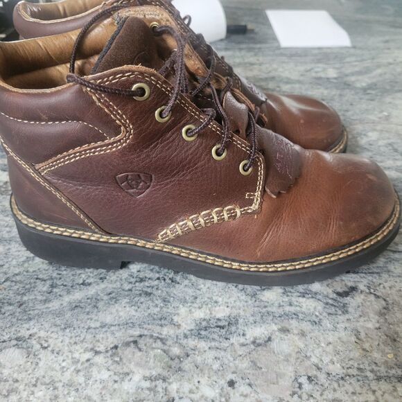 Ariat Canyon Womens 9 B Dark Brown Leather 4” Ranch Work Boots 10001254 - Picture 1 of 8